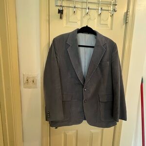 Men's Gray Corduroy Blazer - Versatile Two-Button Sport Coat